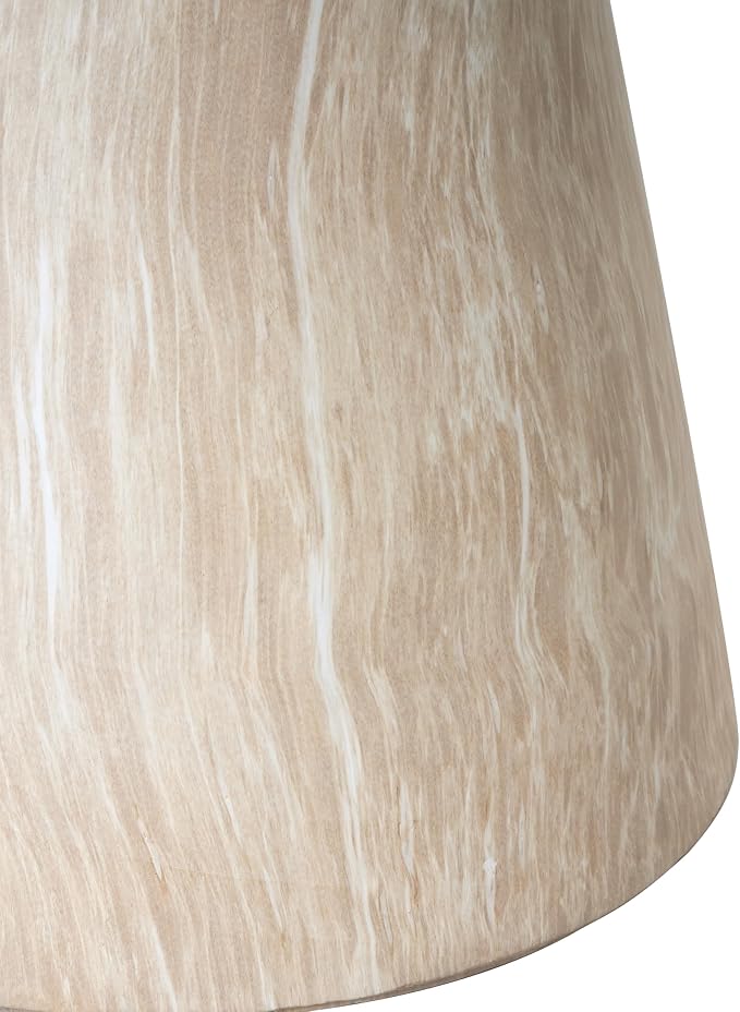 15" Outdoor Indoor Travertine Round Side End Table,Gold