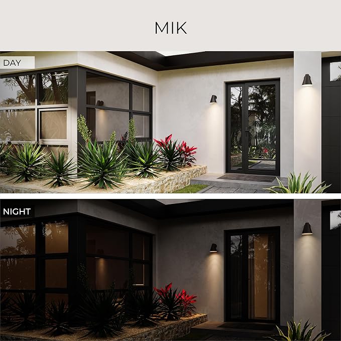 Progress Lighting Mik 18 Inch 1-Light Outdoor Wall Light, Modern Industrial Exterior Light, Antique Bronze Tapered Cone (18 in. H x 10 in. W x 12 in. Dia), P560409-020