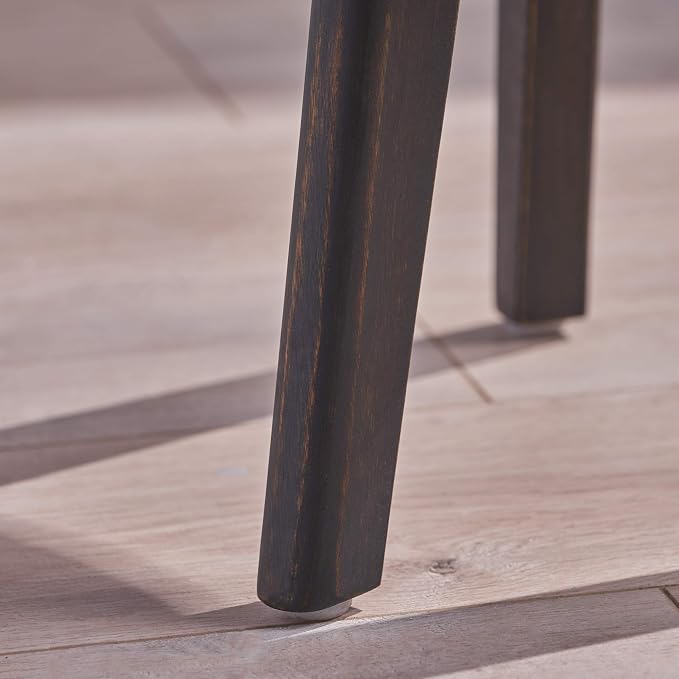 Great Deal Furniture Indoor Farmhouse Acacia Wood Side Table, Dark Gray Finish