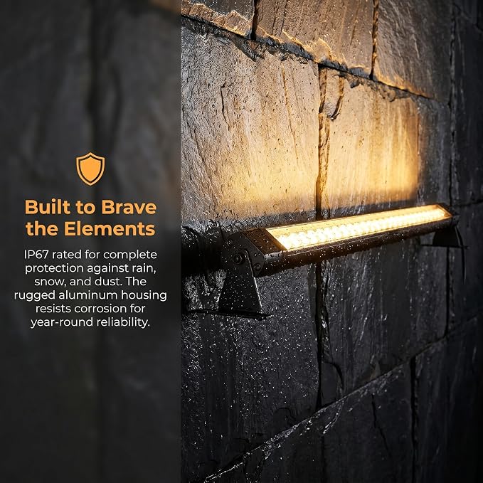 2 Pack 54W Wall Washer Light 40'' 2700K 120V IP67 Waterproof Plug-in | Outdoor LED Light Bar/Lifespan 50K Hr/150° Adjustable/Landscape Lighting Commercial Buildings Christmas Hotels Restaurants