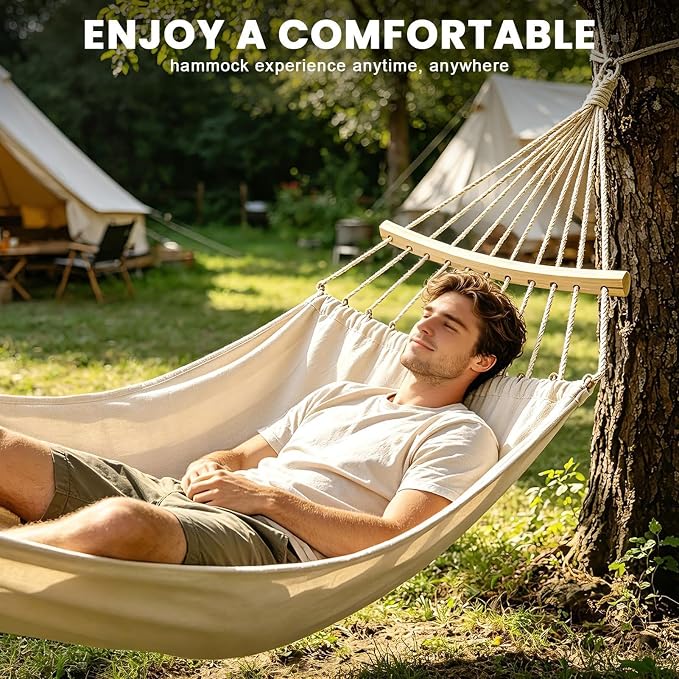 Hammock Spreader - Wooden Portable Support Bar Set, Detachable Hanging Bed Separator Rods, Outdoor Relaxation Accessories for Camping Backyard Patio Garden RV Balcony Tree Yard Park Summer