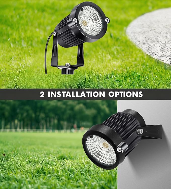 RGB Landscape Lights Low Voltage Color Changing LED Landscape Lighting IP66 Waterproof Outdoor Spotlight 5W 12V Remote Control Garden Pathway Christmas Decorative for Yard Path(16 Connector)