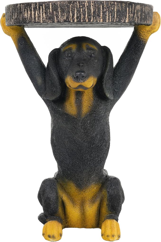 Black Dog Side Table, MGO Pedestal End Table