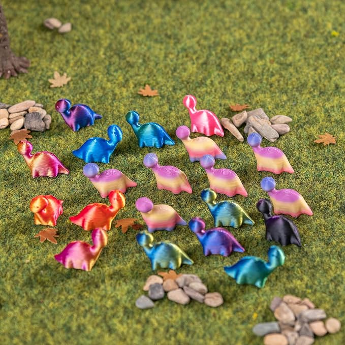 100pcs Mini 3D Printed Animals Tiny Animals Plastics Figures Miniature Little Small Dragon Figurines Bulk for Micro Fairy Garden Landscape Accessories Hide Crafts Decor Aquarium