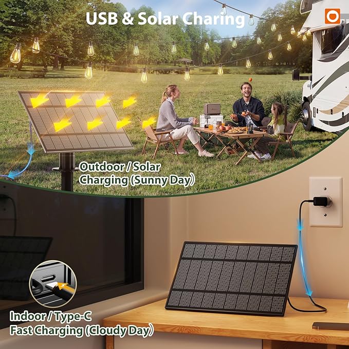 addlon 102FT(96FT+6) Solar String Lights Outdoor, Waterproof, Last 20+ Hrs | 34 Shatterproof LED Bulbs, USB Charging, Dimmable, Timer Remote, Easy Install for Garden, Backyard, Pergola and Party