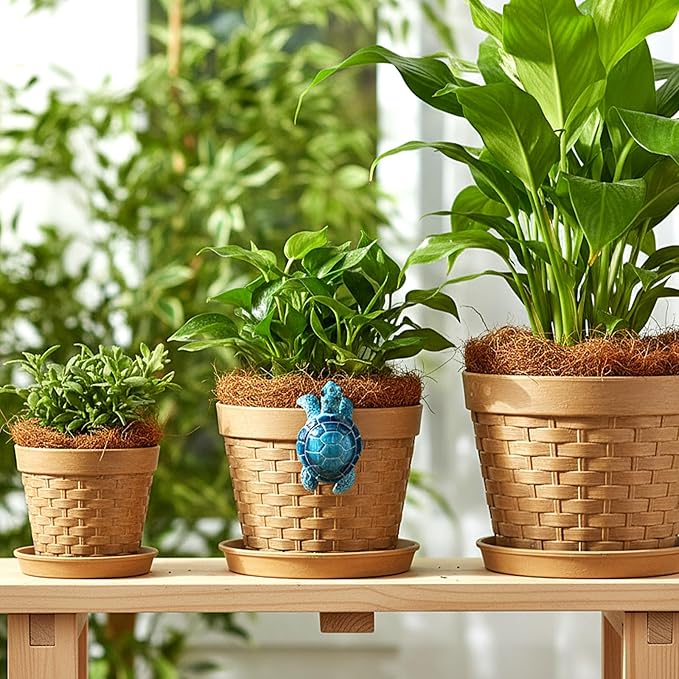 Turtle Plant Decorations For Pots Blue Tortoise Figure Plant Pot Hanger | Climbing Resin Cute Hanging Sea Turtle Statue Planter Pots Decorations For Yard Garden Ornaments Pot Decoration