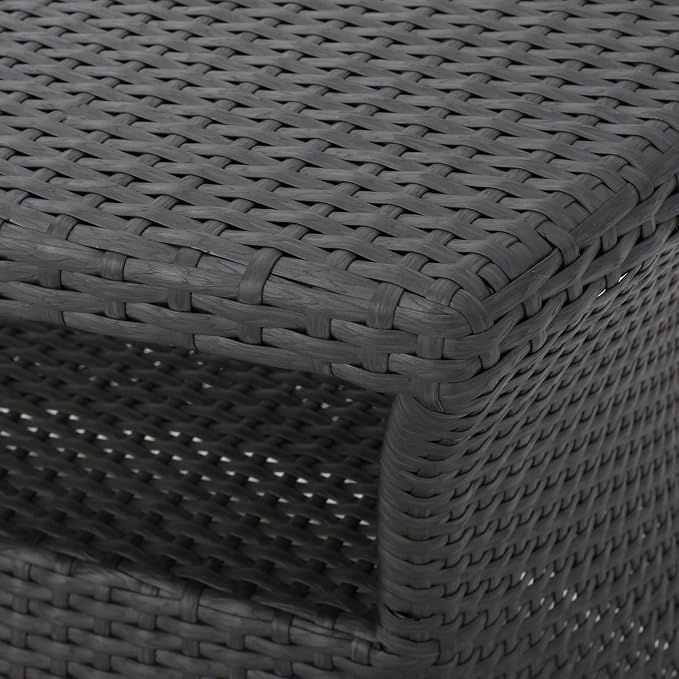 Christopher Knight Home Banta Outdoor Wicker Side Table (Grey)