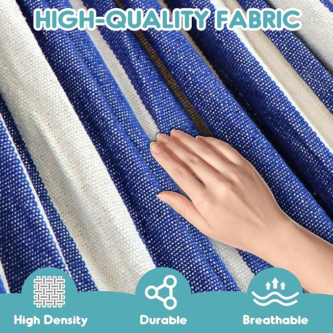 ANYOO Portable Camping Hammock Cotton Hammocks with Spreader Bar Outdoor | Sturdy Lightweight Hammocks Up to 450lbs with Carry Bag