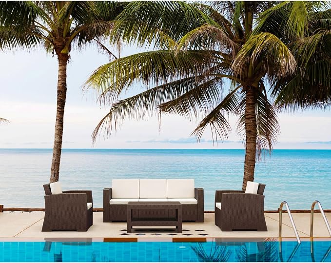 Compamia Monaco Outdoor Coffee Table in Brown, Commercial Grade