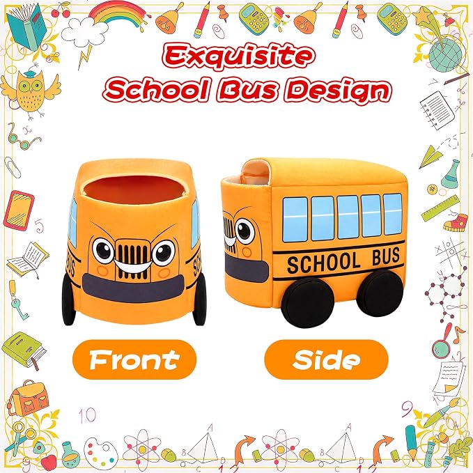 2 Pcs Back to School Porch Goose Outfits - 23" School Bus Goose Clothes for Plastic Garden Statue School Classroom Outdoor Garden Yard Patio Art Decor