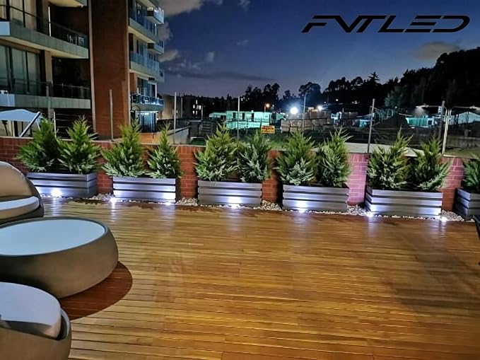 10 Pack Low Voltage Deck Lights kit, Φ1.38 Cold White LED Lighting Bronze | IP65 waterproof, Half Moon Shape Design, Outdoor Decoration Fit for Step Stair Garden Yard Landscape Pathway