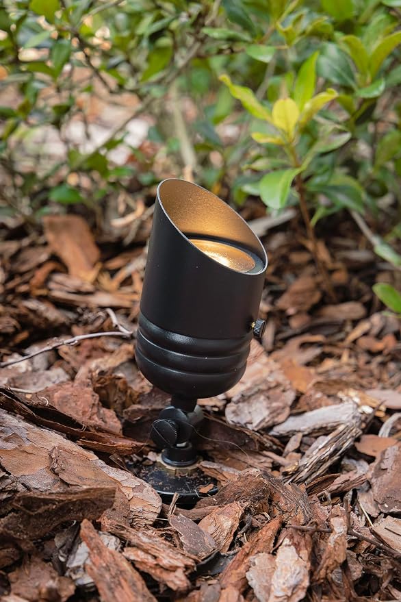 VOLT 20-Pack 12V Fat Boy Outdoor Spotlight (Black) & 5W 2700K MR16 LED Bulb | Solid Brass with Durable Powder Coating, 400 Lumens of Warm White Light, Ideal for Yard, Garden, Trees & House