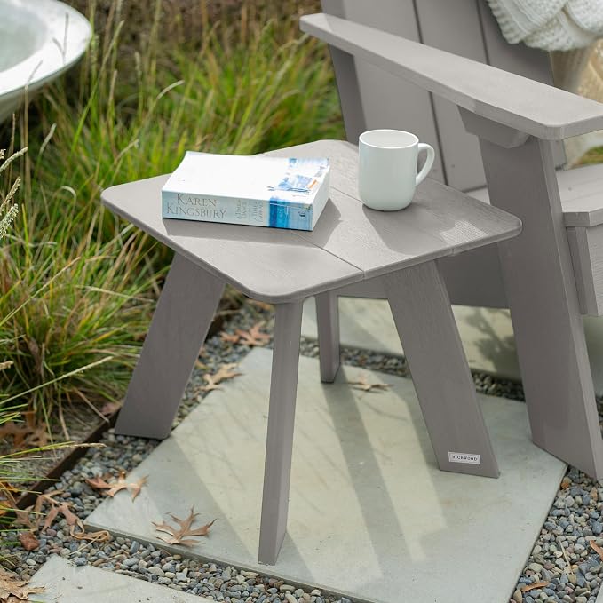 highwood Italica Modern Adirondack Side Table, Harbor Gray