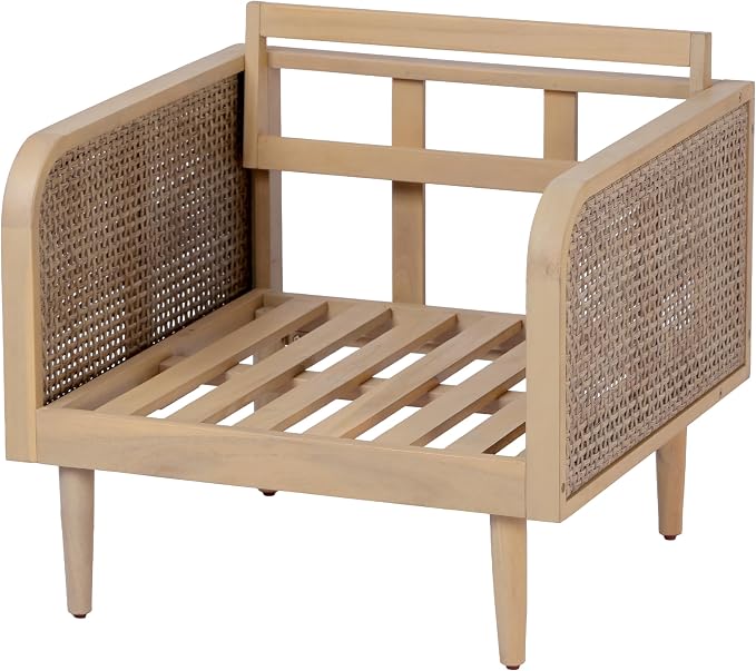 Christopher Knight Home Edward 5 Piece Patio Furniture Set with 3-Seater Sofas, Club Chairs and Coffee Table, Outdoor Acacia Wood Conversation Set, Patio Sofa Set for 8, Light Teak+Light Brown+Cream