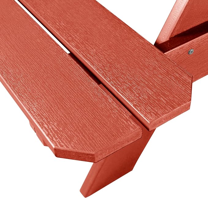 Highwood Professional Commercial Grade National Picnic Table, Rustic Red