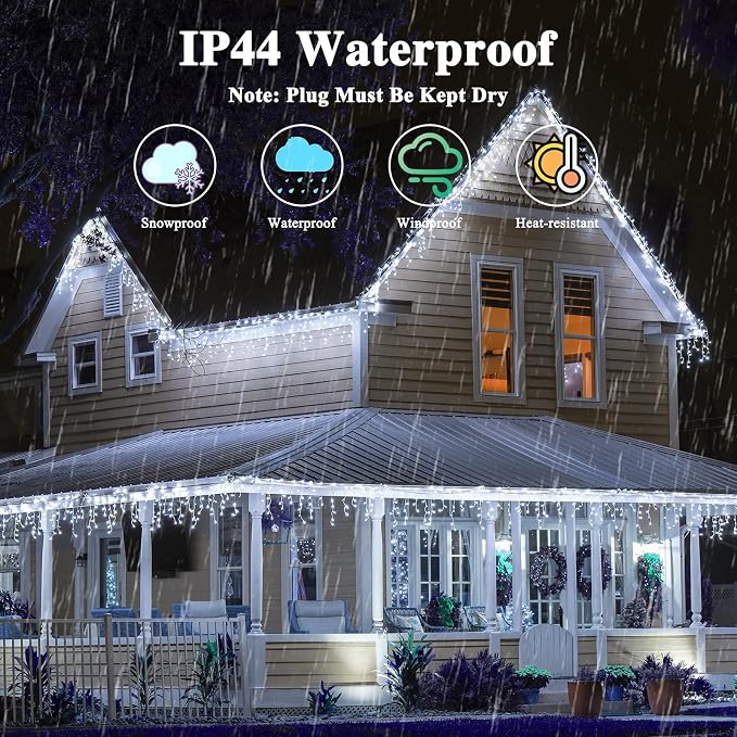 240LED 88Ft Connectable String Lights Indoor Outdoor Clear Wire | Cool White Christmas Lights | Twinkle Fairy Light Plug in with Timer for Bedroom Classroom Wedding Tree Patio Decor