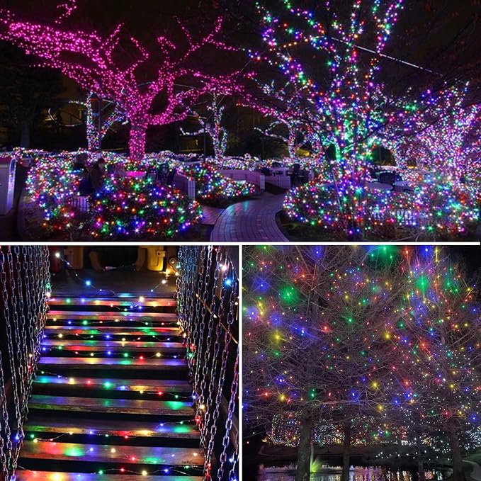 66FT 200 LED Fairy Lights Plug in, 8 Modes Twinkle Lights Multicolor | Waterproof String Lights Outdoor Indoor, Memory, Timer, Copper Wire, Christmas Lights for Bedroom Garden Party Holiday Decor