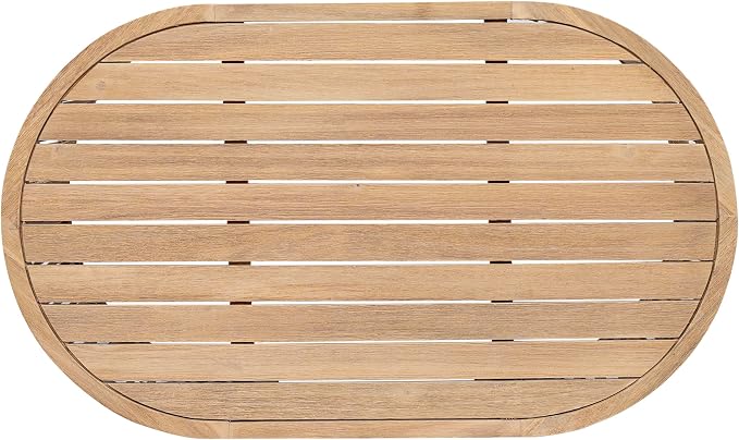 Christopher Knight Home Delbert Acacia Wood 4 Piece Patio Furniture Set, Wooden Patio Conversation Set with Club Chair+Coffee Table, 4-Seater Outdoor Loveseat Sofa Chair and Table Set, Natural+Beige