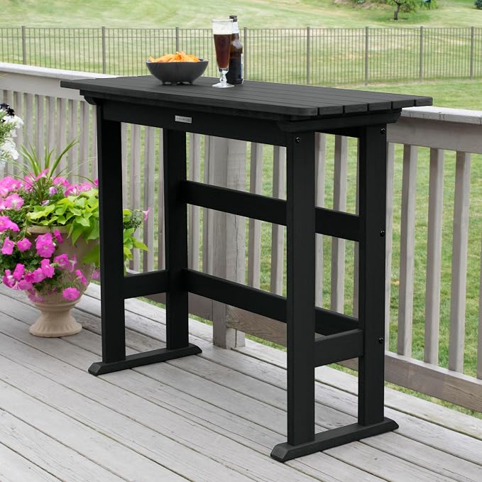 highwood AD-TBL-KS3-BKE Lehigh Bar Height Balcony Table, Black