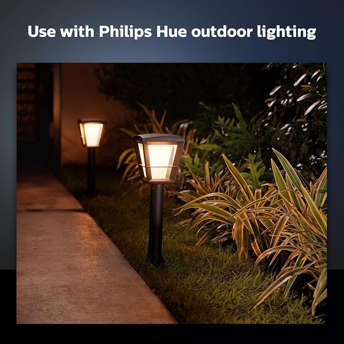 Philips Hue Outdoor 8-Foot Cable and T Connector - Connect Your Hue Outdoor Low Voltage Lights - 1 Pack - Requires Hue Bridge - Weatherproof