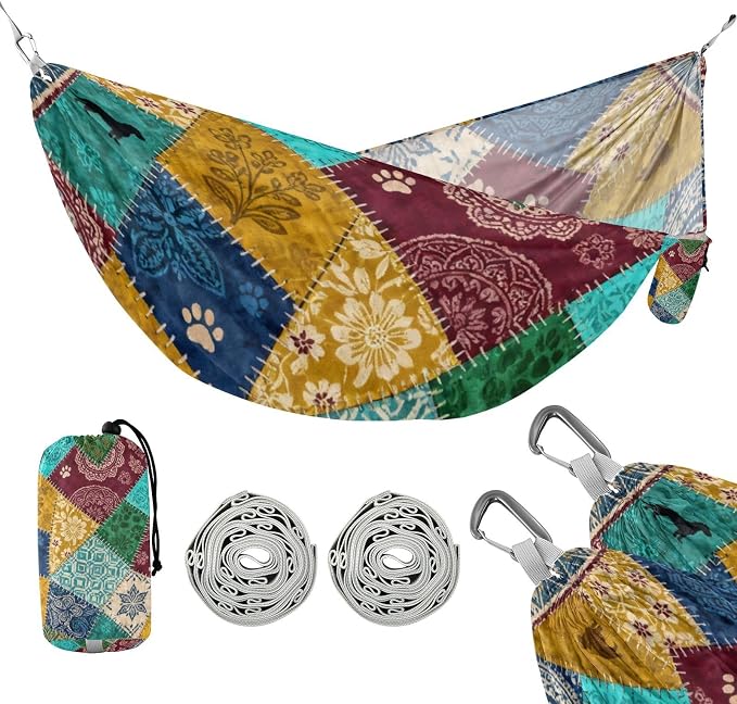 Patchwork Pet Camping Hammock Fabric for Outside Patio Garden