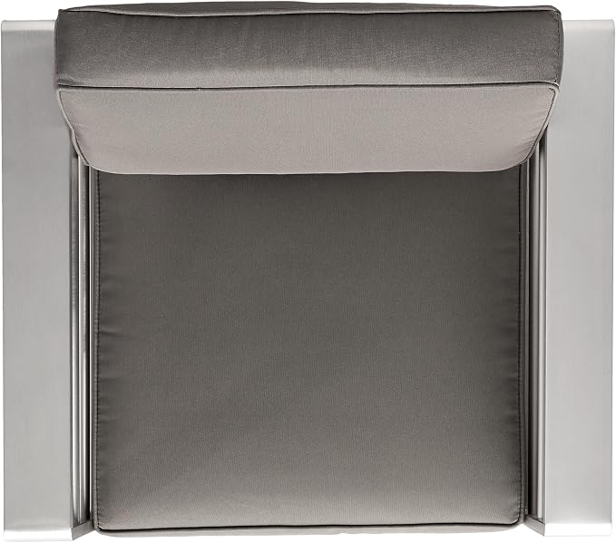 Christopher Knight Home Crested Bay Aluminum Patio Chat Set, 5-Pcs Set, Khaki / Silver
