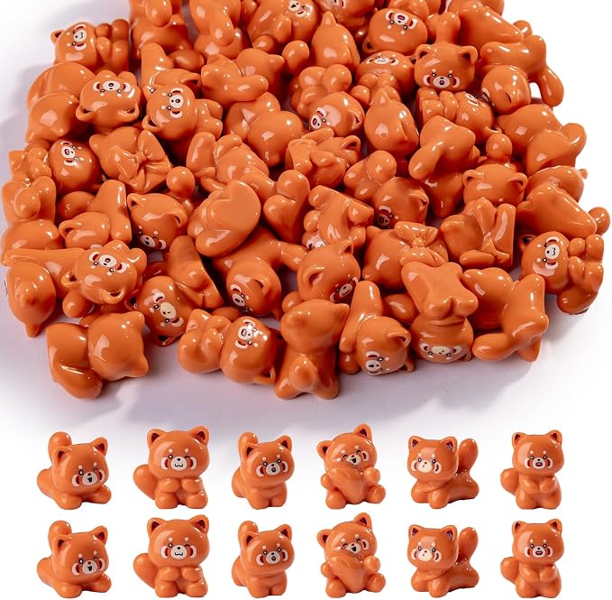 60 pcs Mini Resin Raccoon Many Styles Variety Tiny Animals Figures Miniature Little Small Animal Figurines Bulk for Micro Fairy Garden Landscape Accessories Hide Crafts Decor Aquarium