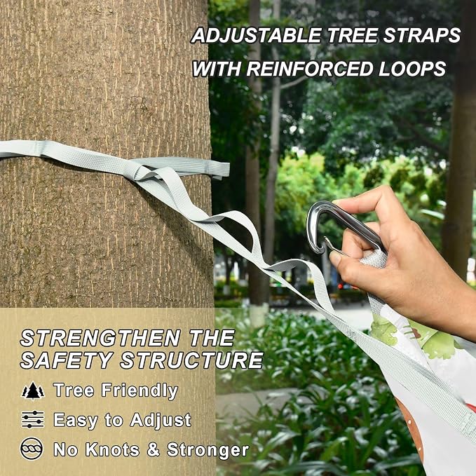 Camping Hammock Outdoor Hammocks for Outside Hamburger Tomatoes Beach Trees Portable Lightweight with Pockets Tree Straps Indoor Small