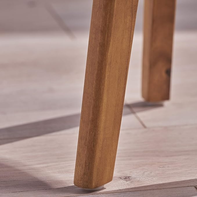 Great Deal Furniture GDFStudio Outdoor Side Table, Farmhouse-Style, Naturally-Stained Acacia Wood Frame