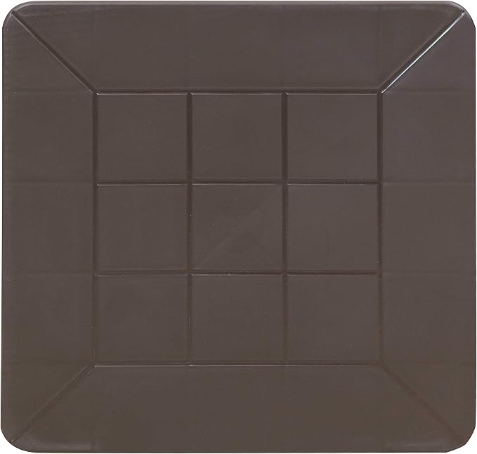 Sunnydaze Adirondack Small Outdoor Side Table for Balcony Essentials - Plastic Square End Table for Outside Patio - Brown