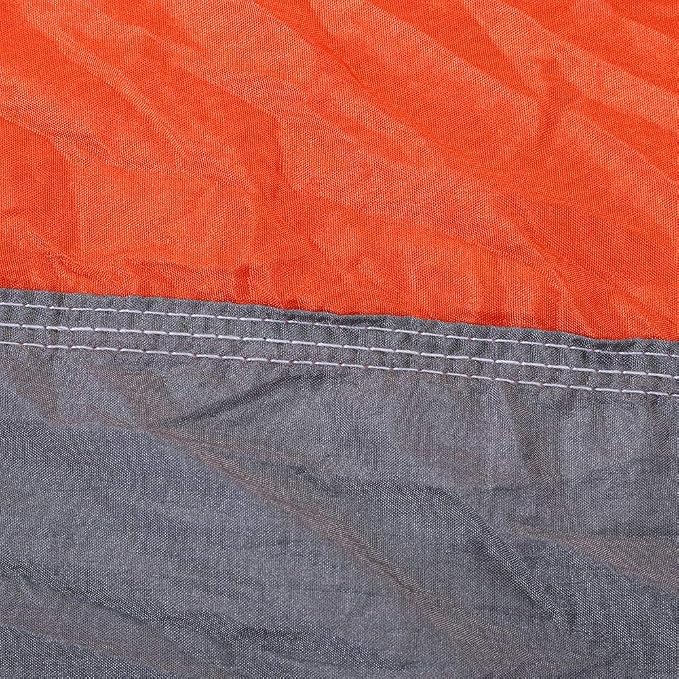 Portable Camping Travel Single Hammock, Lightweight Hanging Bed with Tree Straps and Metal Buckles, 300kg Capacity Nylon Hammock for Outdoor Hiking Backpacking (with Tree Gray and Orange)
