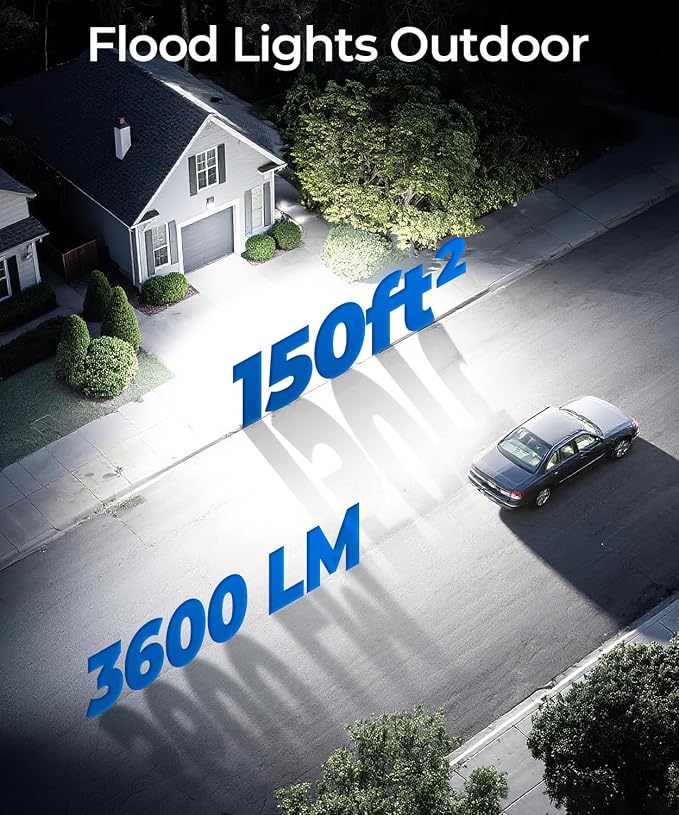CINOTON 30W LED Wall Pack Light, 5000K 3600LM, Dusk to Dawn Sensor, 2 Pack | 120Vac, IP65 Waterproof, 3600LM, Hardwired Installation, Pre-punched Design, UL Listed, Garage and Porch Security Use
