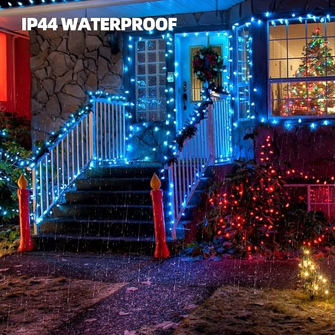 TW SHINE Valentine's Day Red Lights, 20FT 100 Count Incandescent Christmas Mini Tree String Lights, Waterproof Christmas Decorations for Outdoor Indoor Xmas Patio Home Party Garden Yard Decor