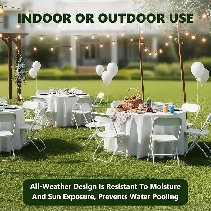 Folding Table and Chair Sets for Picnic Camping, 5ft Folding Table with 4 Pack Folding Chair Portable Outdoor Table and Chair Set Foldable Chair for Patio, Garden, Party, Wedding