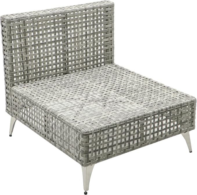 YOPTO 7-Piece Wicker Patio Furniture Set with Water Resistant Thick Cushions & Coffee Table,Outdoor Conversation Set Sectional Sofa W/Removable Cushions Cover,Free Combination,for Patio,Backyard,Gray
