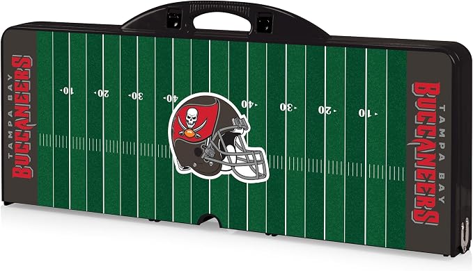 PICNIC TIME NFL Picnic Table Portable Folding Table with Seats and Umbrella