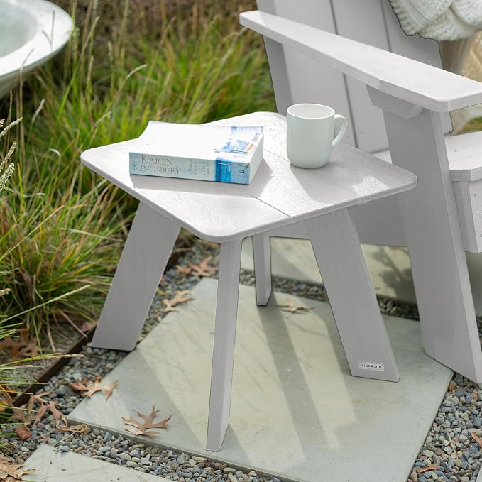 highwood Italica Modern Adirondack Side Table, White