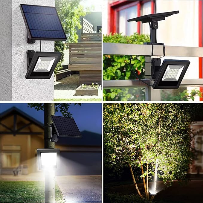 2 Pack Solar Wall Mount Lights - Super Bright Solar Security Flood Lights for Outdoor Use, IP65 Waterproof, Dusk to Dawn