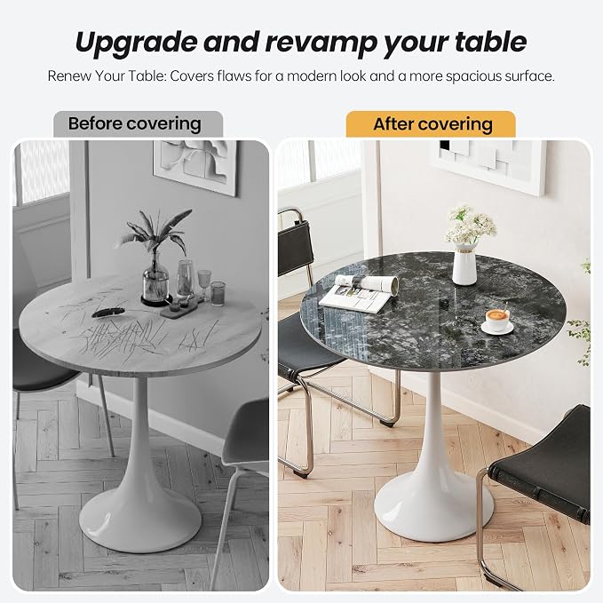 39.3″ Round Sandstone Sintered Stone Table Top - Heat Resistant Waterproof for Dining Table, Office Desk, Bar, Patio