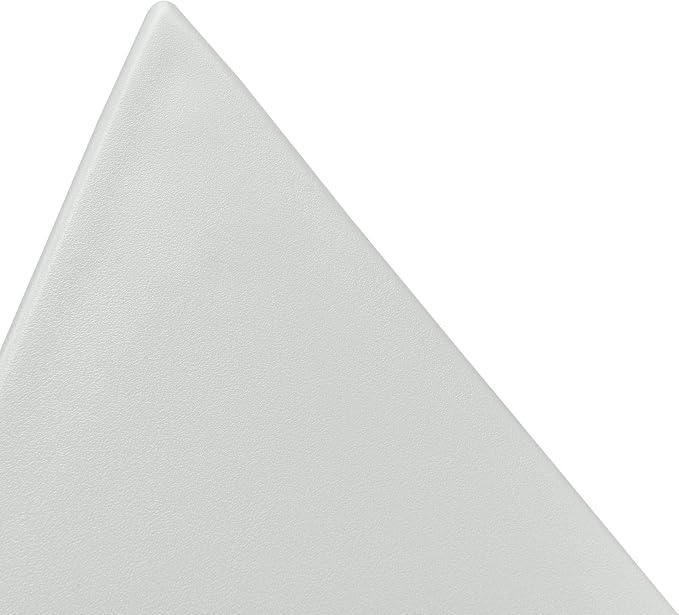 LeisureMod 15.75" Triangular Side Table, Stackable Plastic Accent End Table for Indoor & Outdoor Use, Weather-Resistant Modern Patio & Living Room Table, White