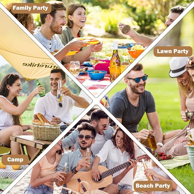 60x30in Boho Wooden Foldable Picnic Table, Portable Outdoor Low Table for Sitting On The Floor with Legs,for 6-8 People,Ideal for Camping, Garden,Party,Picnics & Parties,Logcolor (Log Color)