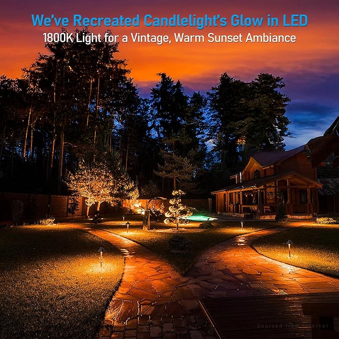 LEONLITE 6-Pack 5CCT Low Voltage LED Pathway Lights, Hat Shape Head | 12-24V AC/DC, IP65, Landscape Path Lights, for Walkway Yard Garden, 1800/2700/3000/4000/5000K, Oil Rubbed Bronze, Aluminum