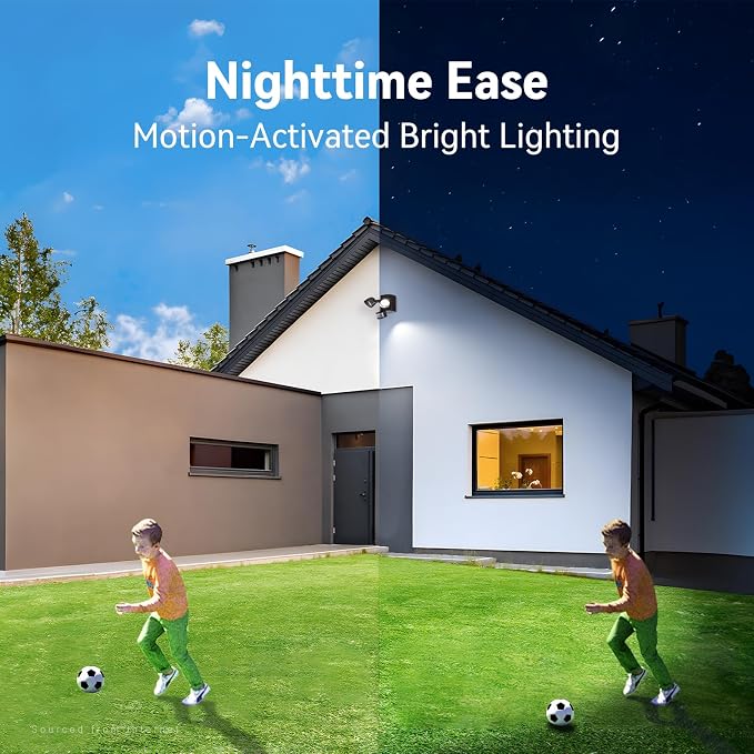 LEONLITE 30W LED Security Light with GFCI Outlets, 5000K Daylight, Brown | Adjustable Aluminum 2-Head, Motion Sensor & Dusk to Dawn Flood Lights Outdoor, Wet Location, ETL Listed, Daylight