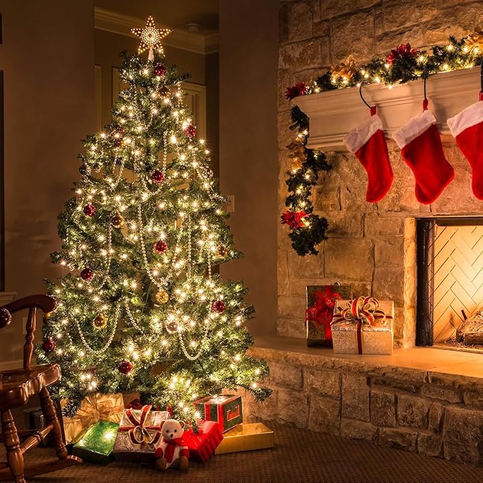 66ft 200 LED Christmas StringLights, End-to-End Plug 8 Modes Christmas Lights with Timer, OutdoorIndoor Fairy Lights Christmas Tree, Patio, Garden, Party, Wedding, Holiday, Cool White