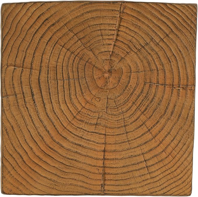 Christopher Knight Home Gogan 20.08" H Lightweight Concrete Outdoor Side Table, Square MGO Patio End Table, Wood-Like Texture Coffee Table, No Assembly Garden Plant Stand Indoor/Outdoor, Light Brown