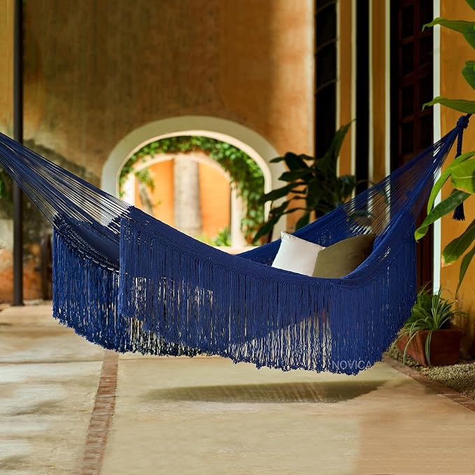Novica Handmade Yucatan Dreams Cotton Rope Hammock (Double)