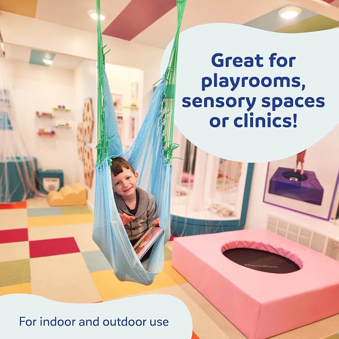 Fun and Function - Mesh Therapy Swing - Great for Kids with Special Needs - Ceiling Mount, Lightweight, Indoor Therapy Hammock - for Adults and Children Age 3+