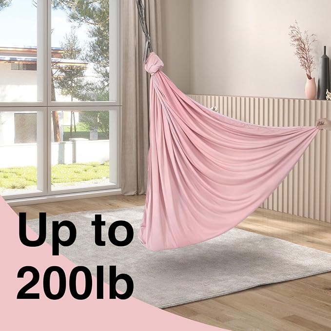 Sensory Swing, Indoor Outdoor Cuddle Hammock for Kids and Adults, with Heavy Duty Hardware, 360° Swivel, Calming Swing for Autism, ADHD and Sensory Integration