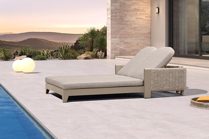PURPLE LEAF 1 Piece Patio Conversation Set Couch Sectional Set with Cushion 2-Person Set Outdoor for Garden Poolside Backyard Moon Basalt