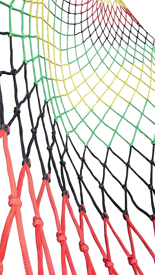 Naturejam Rasta Hammock-Portable Jamaican Camping Mesh Rope Hammock with Carrying Bag and Tree Straps